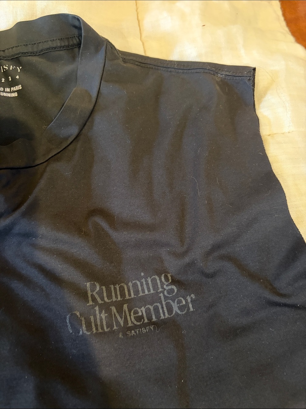 Satisfy Running Black Sleeveless Auralite Muscle T - Running Cult Member - Picture 3 of 6